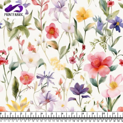 Motif Floral Aquarelle pour Papier Peint et Tissu