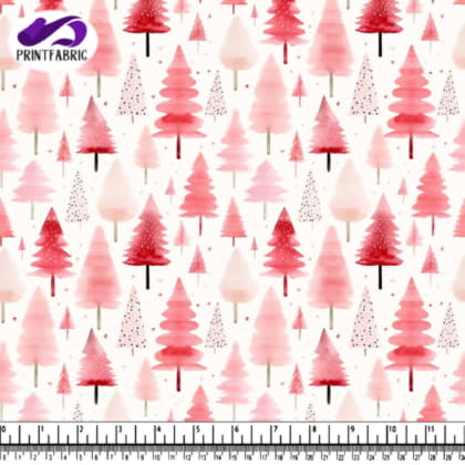 Motif de Sapin de Noël Rose