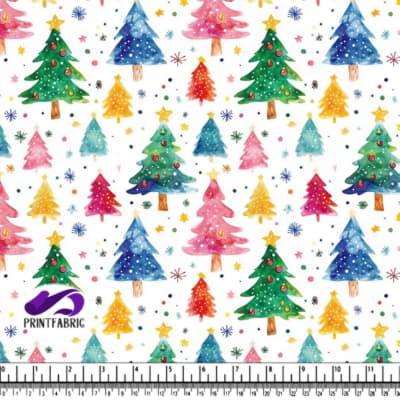 Motif Coloré de Sapin de Noël