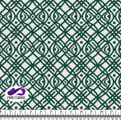 Motif géométrique vert et blanc pour décoration intérieure