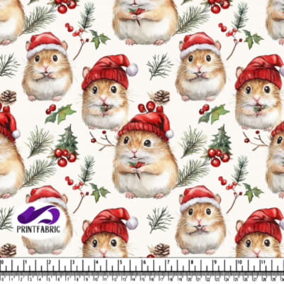 Hamsters Festifs avec Chapeaux de Noël