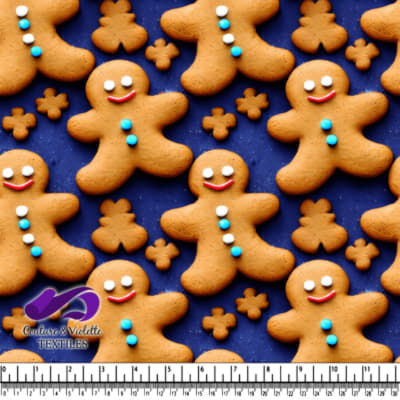 Group of Colorful Smiley Gingerbread Cookies