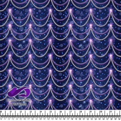 Sparkling Pearl and Purple Chain Garland Pattern