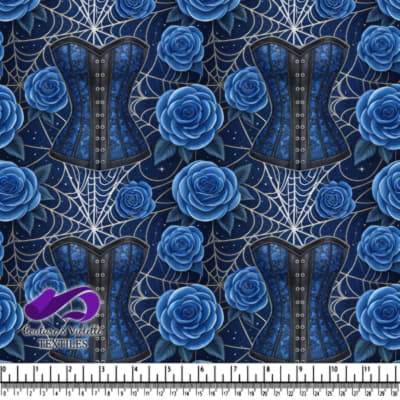 Corset victorien bleu foncé