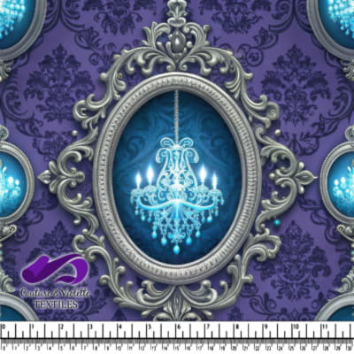 Chandelier vintage élégant en argent orné