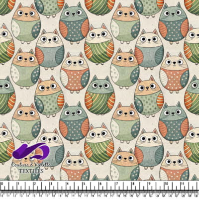 Jolis chats de dessin animé multicolores