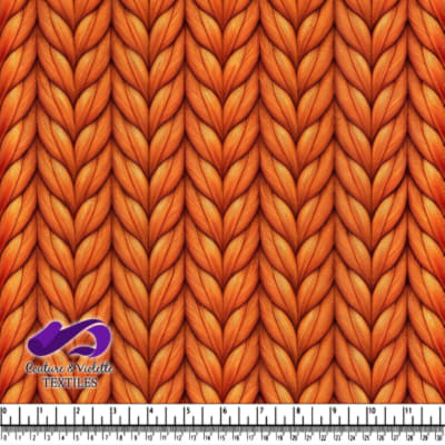 Motif tricot en maille orange