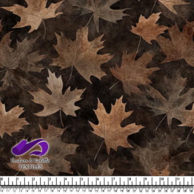 Feuilles d'érable automnales marron et noires