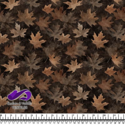 Feuilles d'érable automnales marron et noires