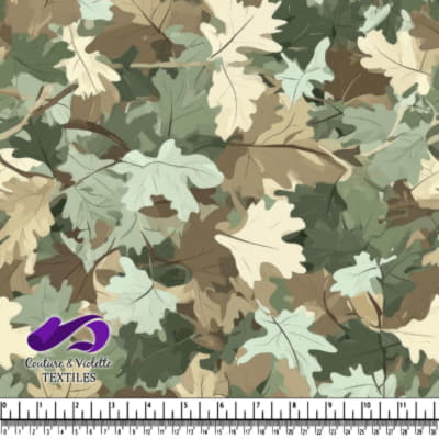 Motif camouflage avec des feuilles de chêne