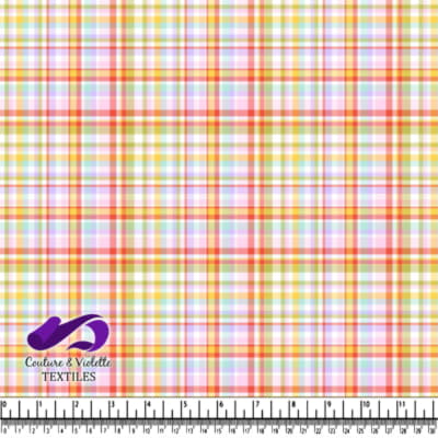 Colorful pastel plaid pattern textile