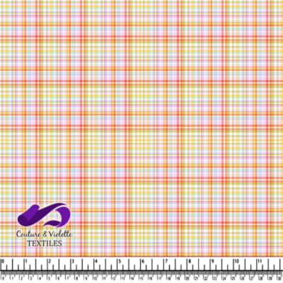 Colorful pastel plaid pattern textile