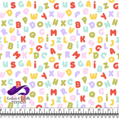 Motif Coloré de Lettres de l'Alphabet au Hasard