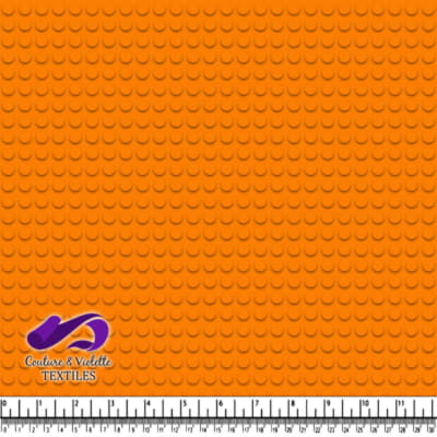 Motif à pois de jouet en briques orange