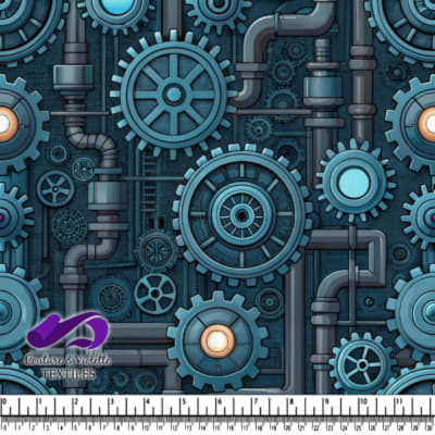 Motif Intriqué de Rouages et de Tubes