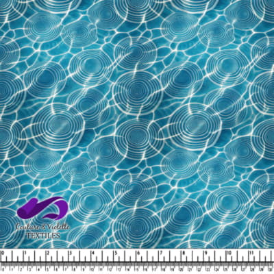 Blue Water Ripple Pattern Textile Design