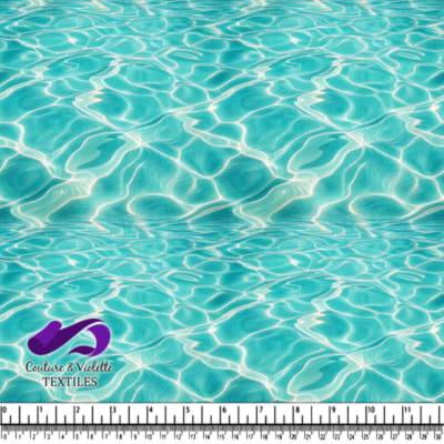 Turquoise Water Surface Pattern with Light Reflections