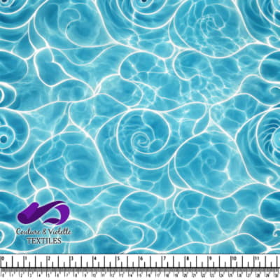 Motif en Tourbillon d'Eau Bleue
