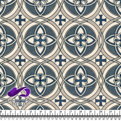 Motif floral avec des cercles entrelacés et des croix