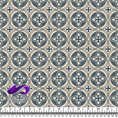 Motif floral avec des cercles entrelacés et des croix