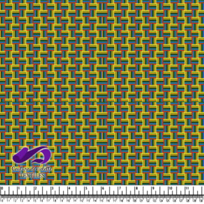 Motif géométrique tissé coloré