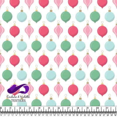 Motif d'ornements de Noël colorés