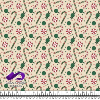 Motif de bonbons de Noël en cannes à sucre et tourbillon de menthe