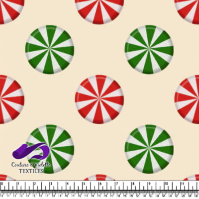 Motif de bonbons de Noël avec des sucres d'orge rayés rouges et verts