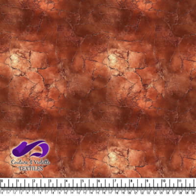 Tissu texturé craqué marron avec motif naturel terrestre