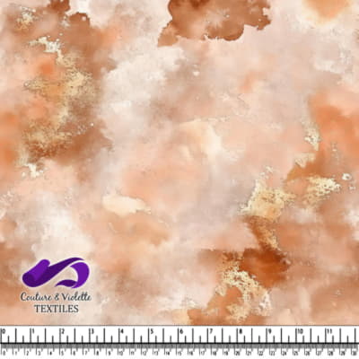 Soft watercolor texture in warm beige with subtle gold accents