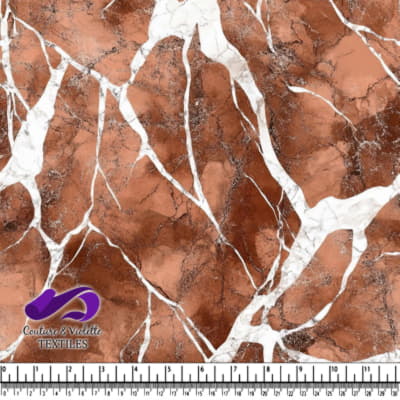 Rustic brown and white marble texture fabric