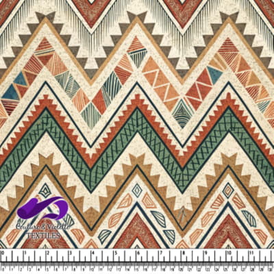 Motif Chevron Tribal Géométrique aux Tons Terre