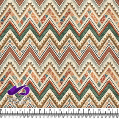 Motif Chevron Tribal Géométrique aux Tons Terre