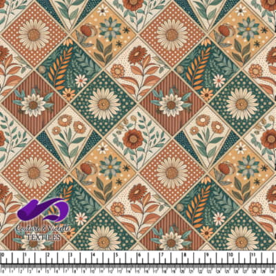 Tissu patchwork floral vintage