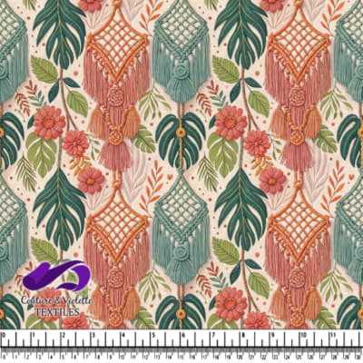 Suspensions murales macramé bohèmes