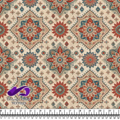 Motif géométrique floral vintage