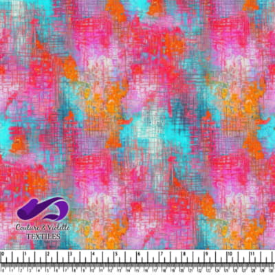 Vibrant Abstract Watercolor Textile Pattern