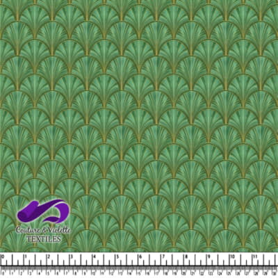 Motif géométrique Art Déco vert et or