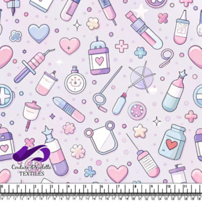 Cute Baby Bottles and Nursing Supplies Pattern Design