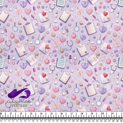 Motif Thématique de Couture et de Cœurs avec Clips et Accessoires