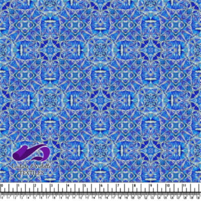 Motif Caléidoscope Géométrique Bleu