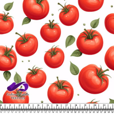 Tomates Rouges Mûres avec Feuilles Vertes sur Fond Blanc