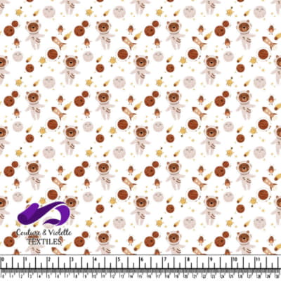 Space Bears and Planets Cute Kids Pattern