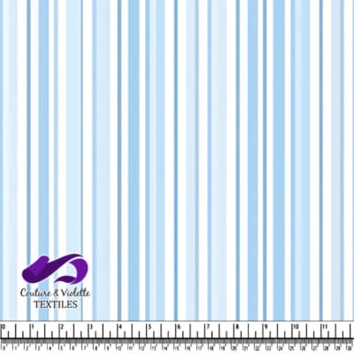 Light Blue and White Vertical Striped Fabric Pattern