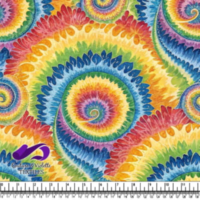 Colorful Spiral Tie Dye Pattern