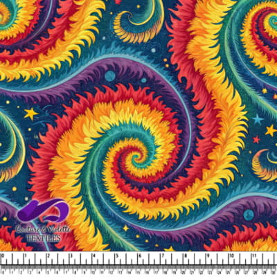 Motif Spiral de Feu Cosmique