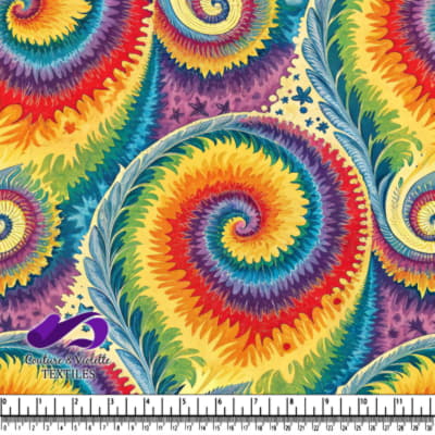 Rainbow Spiral Psychedelic Pattern