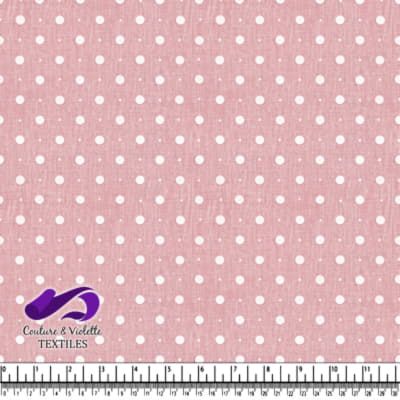Pink Polka Dot Cotton Fabric Pattern