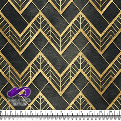 Gold and Black Art Deco Pattern