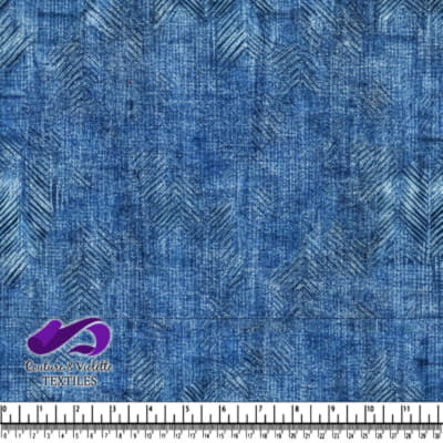Blue Denim Patterned Textile Fabric